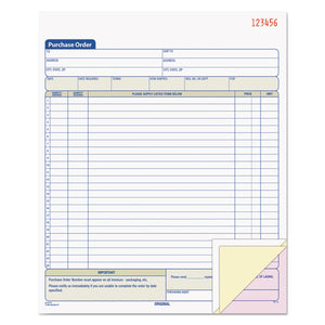 ESTOP46147 - Purchase Order Book, 8 3-8 X 10 3-16, Three-Part Carbonless, 50 Sets-book