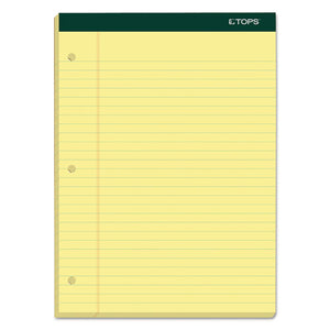 ESTOP63387 - Double Docket Ruled Pads, 8 1-2 X 11 3-4, Canary, 100 Sheets, 6 Pads-pack