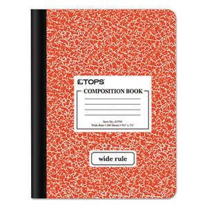 ESTOP63794 - Composition Book W-hard Cover, Legal-wide, 9 3-4 X 7 1-2, White, 100 Sheets