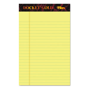 ESTOP63900 - Docket Ruled Perforated Pads, Legal-wide, 5 X 8, Canary, 50 Sheets, Dozen
