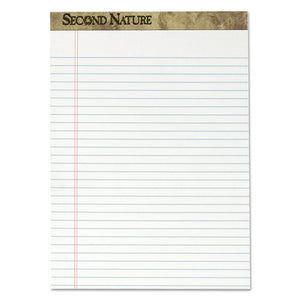 ESTOP74085 - Second Nature Recycled Letter Pads, Lgl-red Margin Rule, White, 50 Sheets, Dozen
