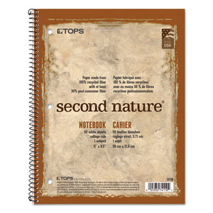 ESTOP74111 - Second Nature Subject Wirebound Notebook, 11 X 8 1-2, White, 80 Sheets