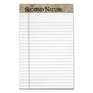 ESTOP74830 - Second Nature Recycled Pads, Lgl-margin Rule, 5 X 8, White, 50 Sheets, Dozen