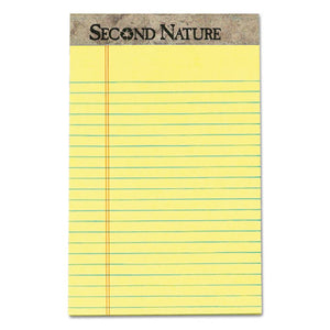 ESTOP74840 - Second Nature Recycled Pads, Jr. Legal, 5 X 8, Canary, 50 Sheets, Dozen