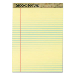 ESTOP74890 - Second Nature Recycled Pads, 8 1-2 X 11 3-4, Canary, 50 Sheets, Dozen