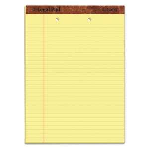 ESTOP7531 - "THE LEGAL PAD" RULED PADS, LEGAL-WIDE, 8 1-2 X 11 3-4, CANARY, 50 SHEETS, DOZEN