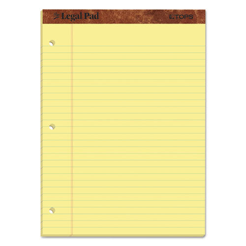 ESTOP75351 - "THE LEGAL PAD" RULED PADS, LEGAL-WIDE, 11 3-4 X 8 1-2, CANARY, 50 SHEETS, DOZEN