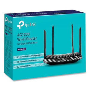 Archer C6 Ac1200 Wireless Mu-mimo Gigabit Router, 5 Ports, Dual-band 2.4 Ghz-5 Ghz