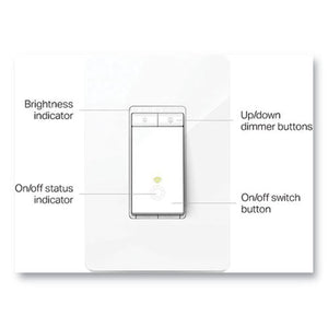 Kasa Smart Wi-fi Switch, Two-way Dimmer, 3.35" X 1.73" X 5.04"