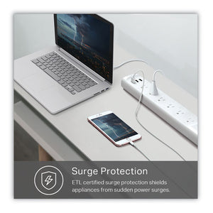 Kasa Smart Wi-fi Power Strip, 6 Ac Outlets, 3 Usb Ports, 6 Ft Cord, 540 Joules, White