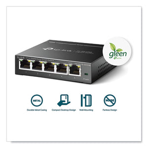 Easy Smart Gigabit Ethernet Desktop-wall-mountable Switch, 10 Gbps Bandwidth, 5 Ports