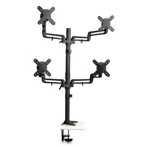 ESTRPDDR1327SQFC - QUAD MONITOR MOUNT STAND, FOR MONITORS UP TO 13" TO 27", 33.62 X 4.53 X 34.65