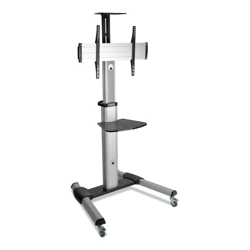 ESTRPDMCS3270XP - Mobile Flat Panel Floor Stand, Floor, 32" To 70", Up To 110 Lbs., Black-silver