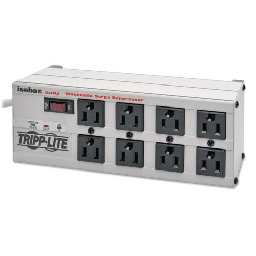 ESTRPISOBAR825ULT - Isobar Metal Surge Suppressor, 8 Outlets, 25 Ft Cord, 3840 Joules, Light Gray