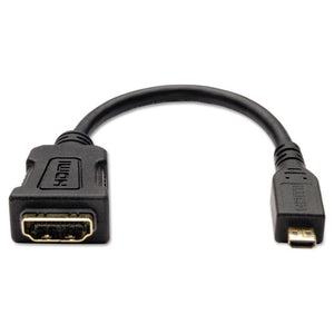 ESTRPP14206NMICRO - Hdmi Adapter Cables, 6", Black, Micro Hdmi Male; Hdmi Female