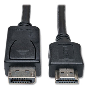 Display Port To Hdmi Adapter Cable, 3 Ft, Black