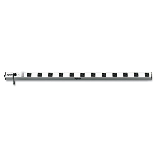 ESTRPPS3612 - Vertical Power Strip, 12 Outlets, 1 1-2 X 36 X 1 1-2, 15 Ft Cord, Silver