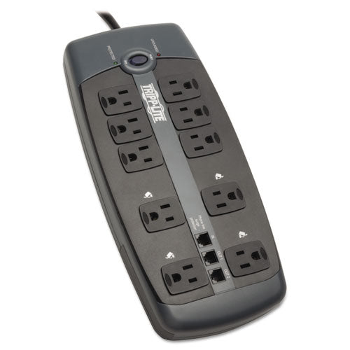 ESTRPTLP1008TEL - Tlp1008tel Surge Suppressor, 10 Outlets, 8 Ft Cord, 2395 Joules, Black