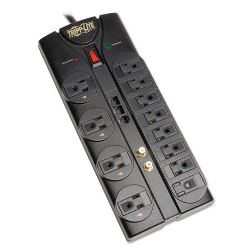 ESTRPTLP1208SAT - Tlp1208sat Surge Supressor, 12 Outlets, 8 Ft Cord, 2880 Joules, Black