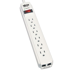 ESTRPTLP604TEL - Tlp604tel Surge Suppressor, 6 Outlets, 4 Ft Cord, 790 Joules, Light Gray