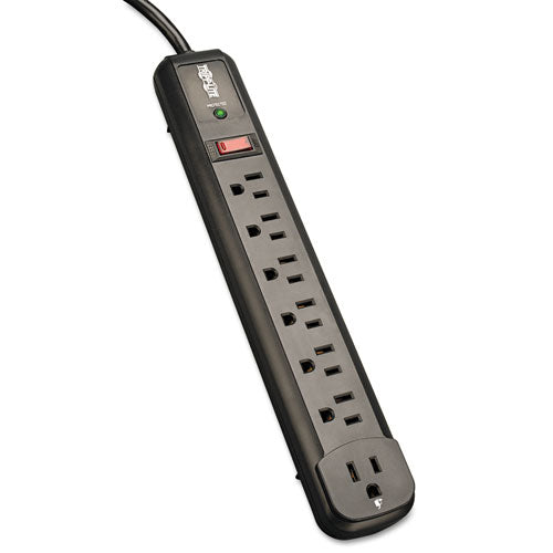 ESTRPTLP74RB - Protect It! Surge Suppressor, 7 Outlets, 4 Ft Cord, 1080 Joules, Black