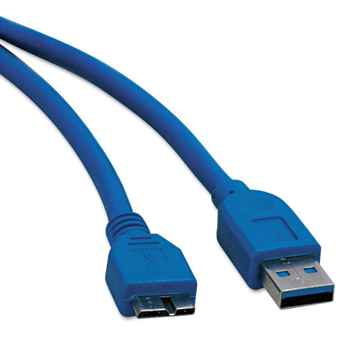 ESTRPU326003 - Usb 3.0 Device Cable, Usb 3.0 A-usb 3.0 Micro-B, 3 Ft, Blue