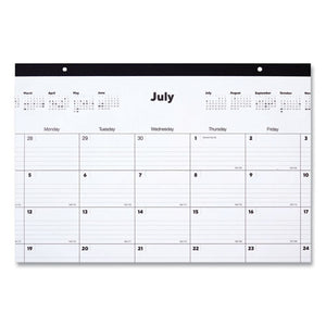 Desk Pad Calendar, Clear Corners-black Binding, 22 X 17, 2021-2022
