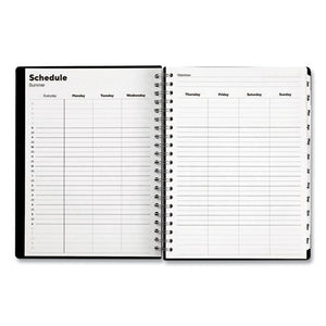 Daily Appointment Book, 11 X 8, Black Poly Cover, 2022