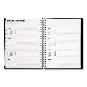 Daily Appointment Book, 11 X 8, Black Poly Cover, 2022