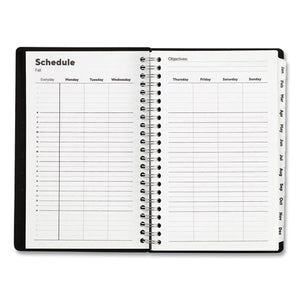 Weekly-monthly Planner, 8 X 5, Black Poly Cover, 2022