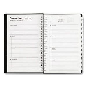 Weekly-monthly Planner, 8 X 5, Black Poly Cover, 2022