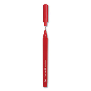 Pen Style Permanent Marker, Extra-fine Needle Tip, Red, Dozen