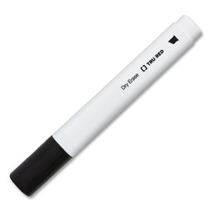 Tank Style Dry Erase Marker, Medium Chisel Tip, Black, Dozen