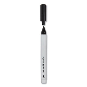 Pen Style Dry Erase Marker, Fine Bullet Tip, Black, Dozen