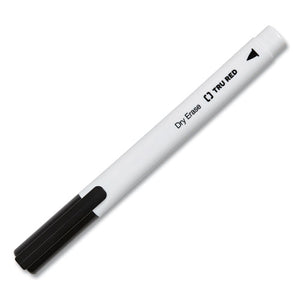 Pen Style Dry Erase Marker, Fine Bullet Tip, Black, Dozen