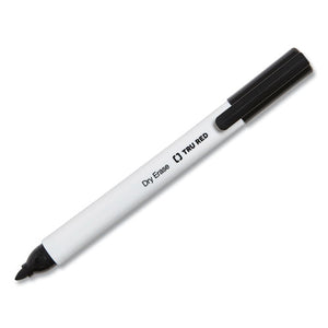 Pen Style Dry Erase Marker, Fine Bullet Tip, Black, Dozen