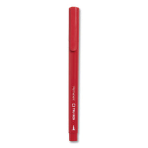 Pen Style Permanent Marker, Fine Bullet Tip, Red, Dozen