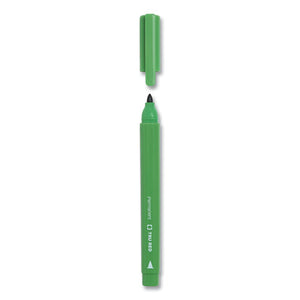 Pen Style Permanent Marker, Fine Bullet Tip, Green, Dozen