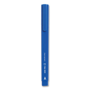 Pen Style Permanent Marker, Fine Bullet Tip, Blue, Dozen