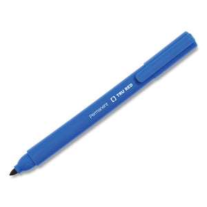 Pen Style Permanent Marker, Fine Bullet Tip, Blue, Dozen