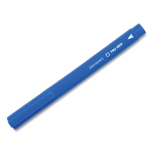 Pen Style Permanent Marker, Fine Bullet Tip, Blue, Dozen