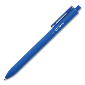 Quick Dry Gel Pen, Retractable, Medium 0.7 Mm, Blue Ink, Blue Barrel, 24-pack