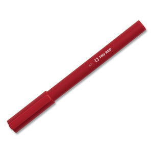 Quick Dry Gel Pen, Stick, Medium 0.7 Mm, Red Ink, Red Barrel, Dozen