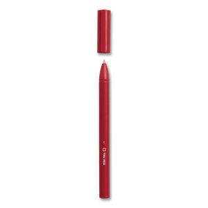 Quick Dry Gel Pen, Stick, Medium 0.7 Mm, Red Ink, Red Barrel, Dozen