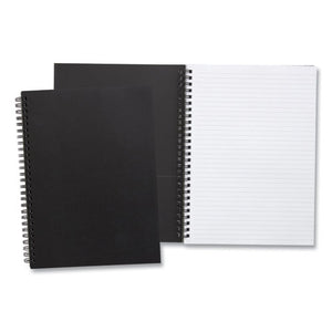 Wirebound Soft-cover Business-meeting Journal, Preprinted Meeting Notes Template, Black Cover, 9.5 X 6.5, 80 Sheets