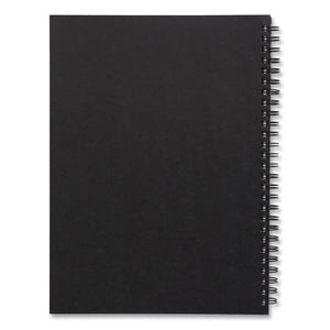 Wirebound Soft-cover Business-meeting Journal, Preprinted Meeting Notes Template, Black Cover, 9.5 X 6.5, 80 Sheets