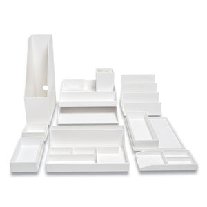 12-piece Plastic Desk Set, White