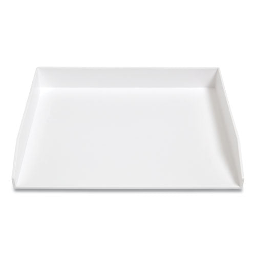 Side-load Stackable Plastic Document Tray, 1 Section, Letter-size, 12.24 X 9.8 X 1.75, White