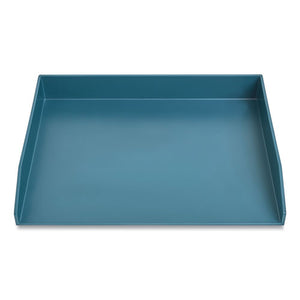 Side-load Stackable Plastic Document Tray, 1 Section, Letter Size Files, 12.24 X 9.8 X 1.75, Teal