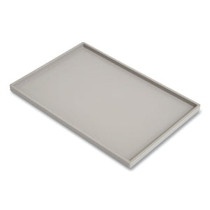 Slim Stackable Plastic Mail And Supplies Tray, 1 Section, #6 1-4 To #16 Envelopes, 6.85 X 9.88 X 0.47, Gray